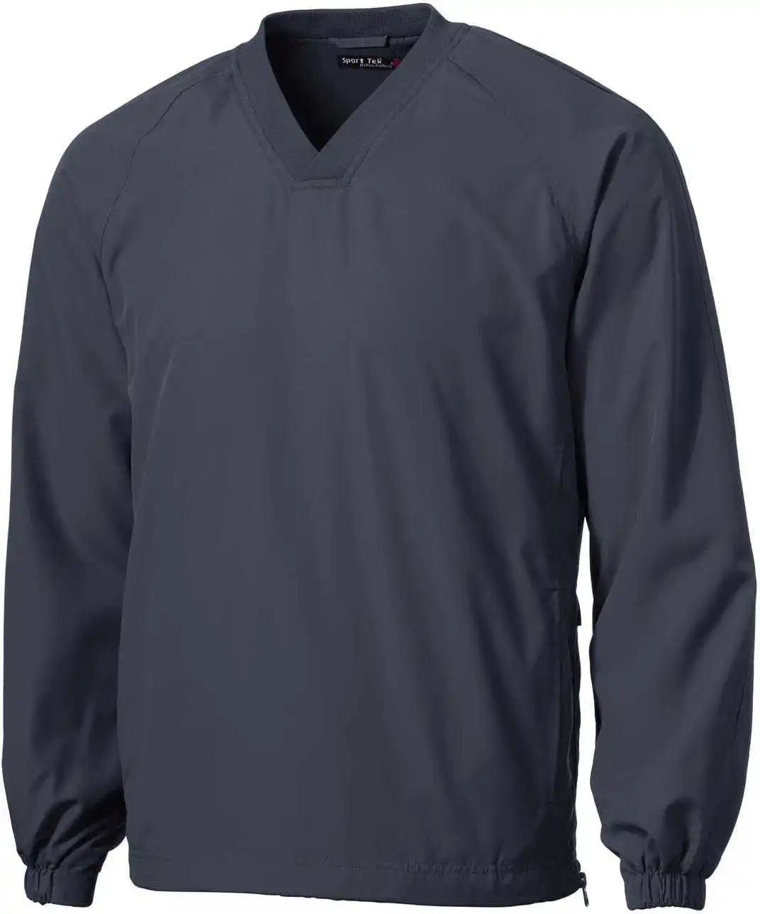 Sport Tek Jst72 v Neck Raglan Wind Shirt Graphite