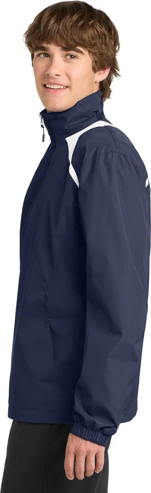 Sport-tek Jst75 1/2-zip Wind Shirt - True Navy White