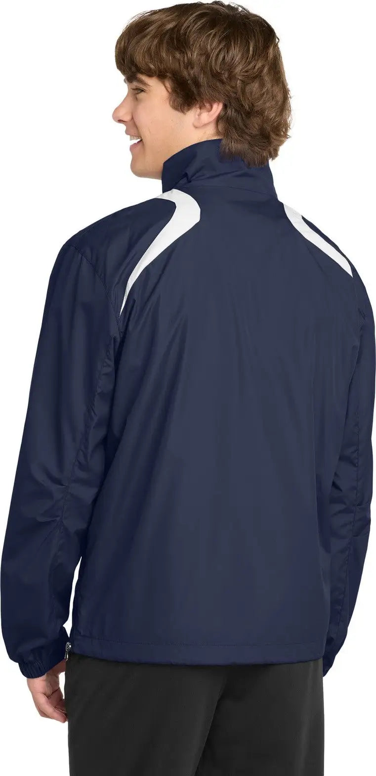 Sport-tek Jst75 1/2-zip Wind Shirt - True Navy White