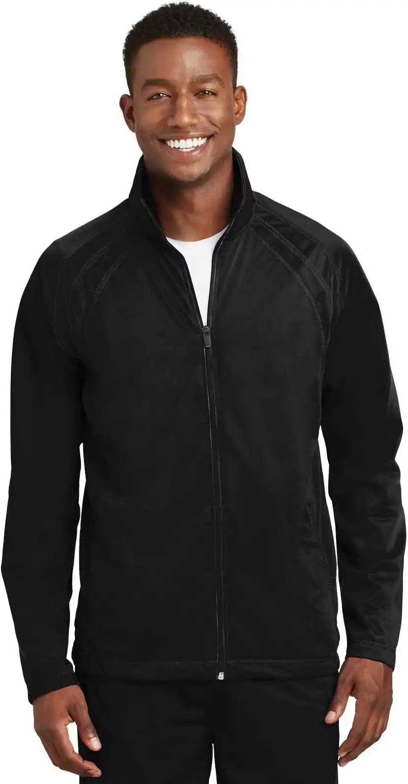Sport Tek Jst90 Tricot Track Jacket Black