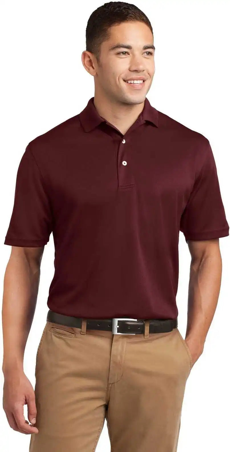 Sport Tek K469 Dri Mesh Polo Maroon