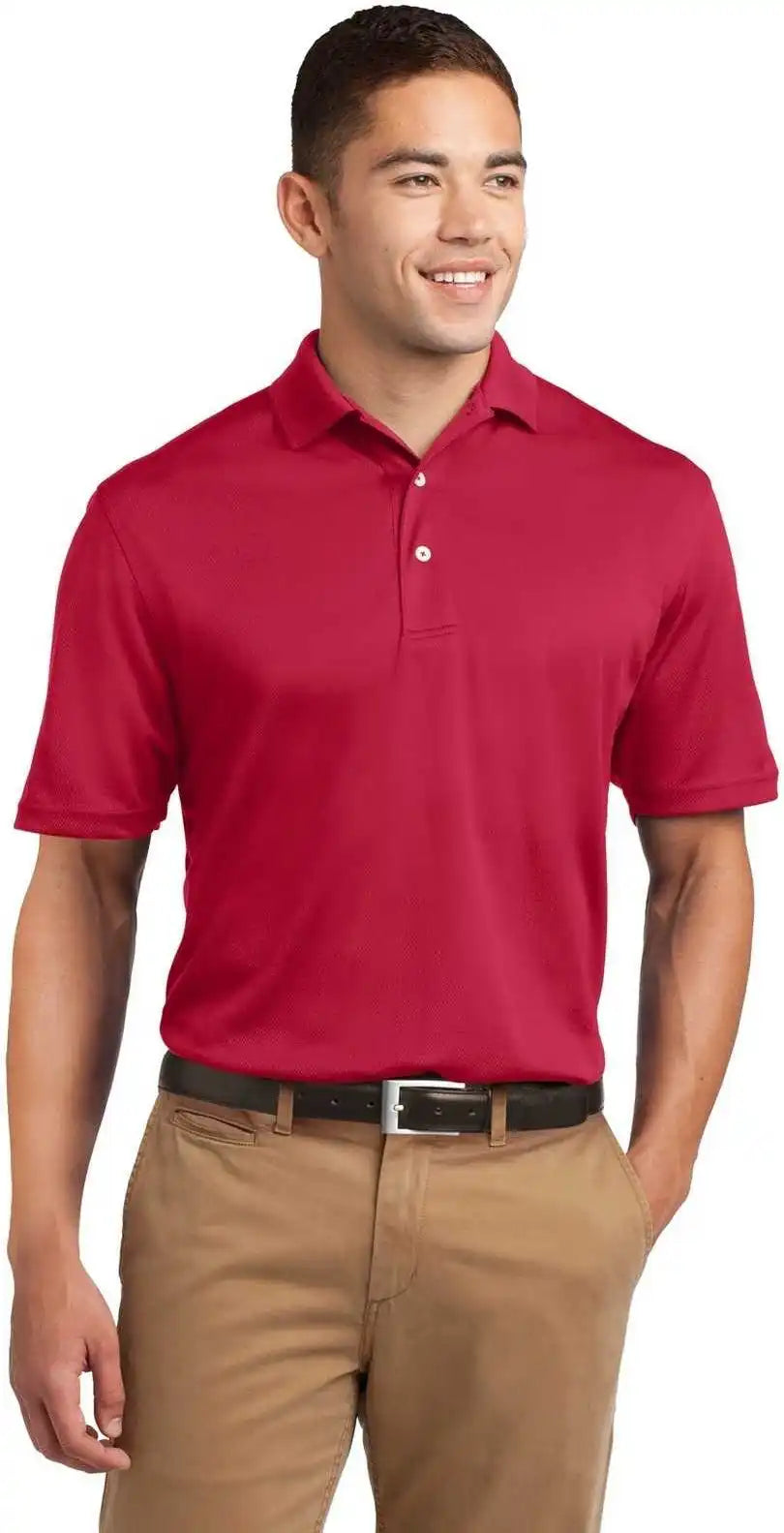 Sport Tek K469 Dri Mesh Polo Red