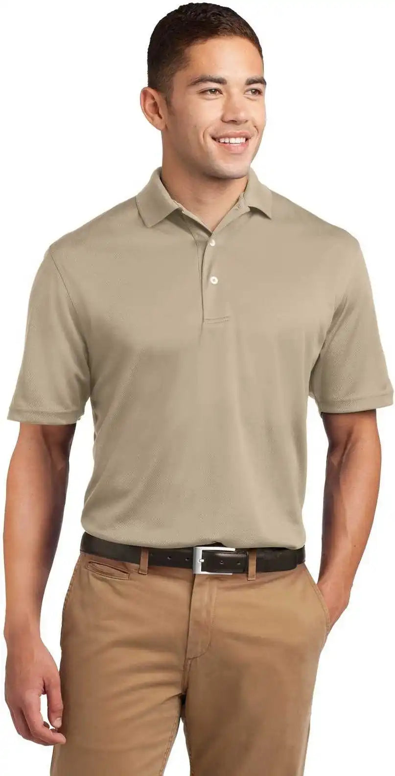 Sport Tek K469 Dri Mesh Polo Sandstone
