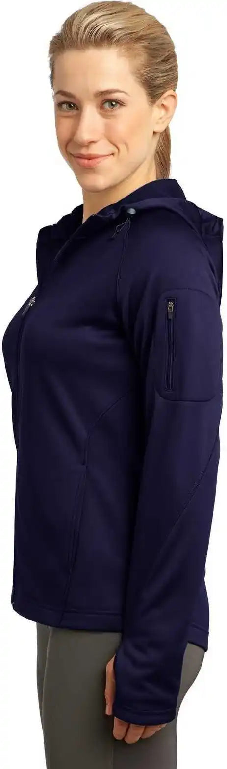 Sport-tek L248 Ladies Tech Fleece Full-zip Hooded Jacket - True Navy