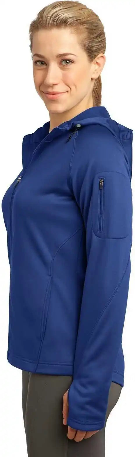 Sport-tek L248 Ladies Tech Fleece Full-zip Hooded Jacket - True Royal