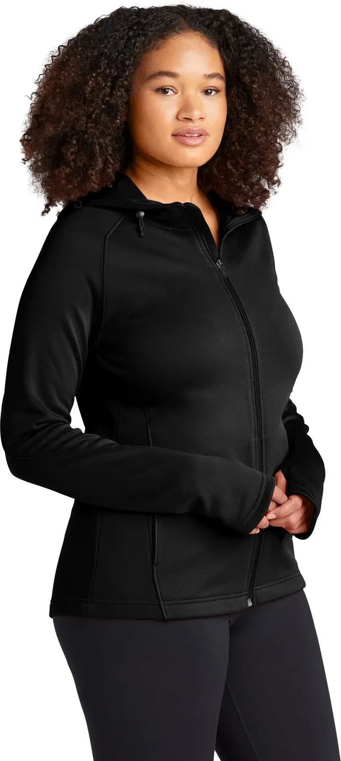 Sport-tek L248 Women’s Tech Fleece Full-zip Hooded Jacket - Black