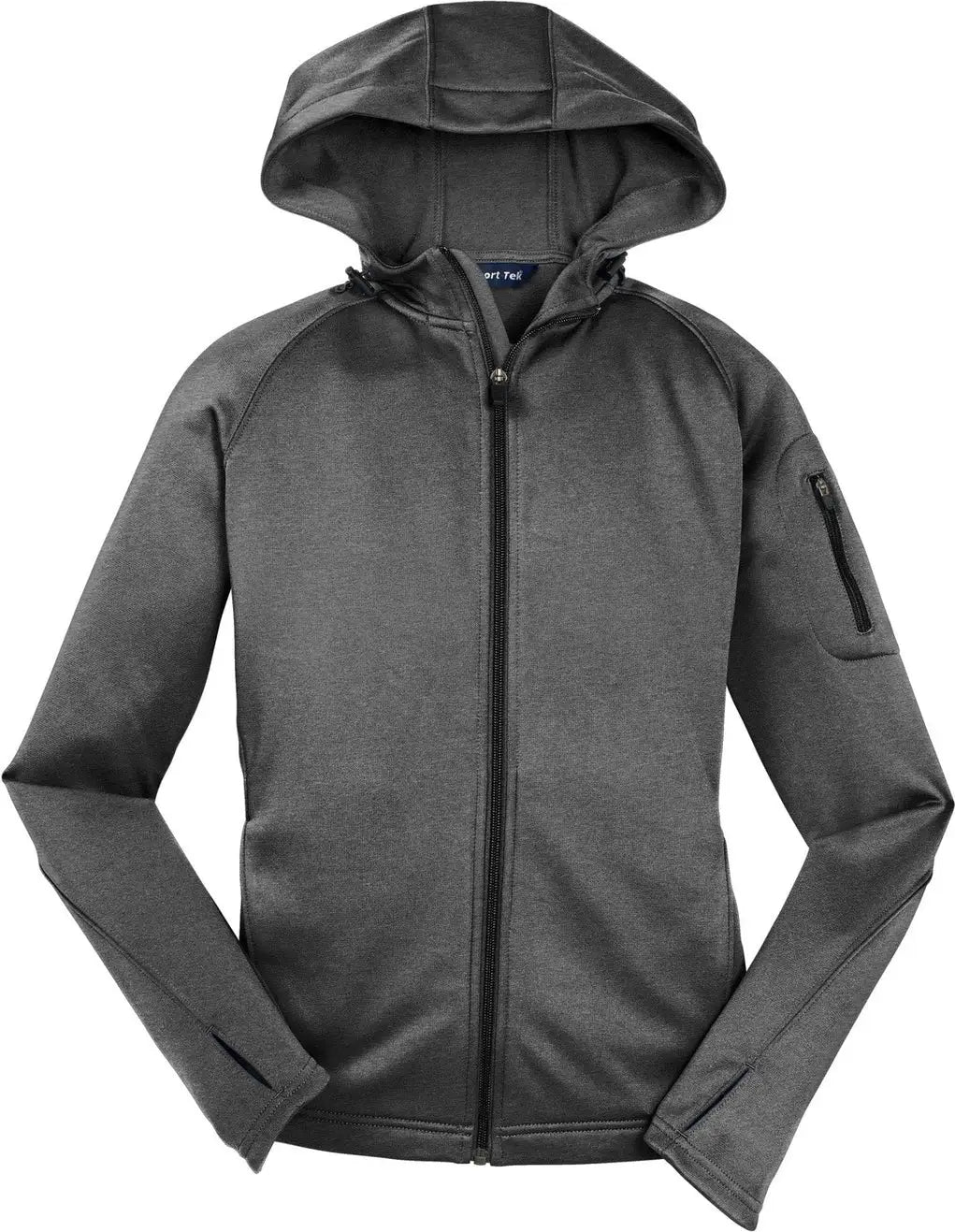 Sport-tek L248 Women’s Tech Fleece Full-zip Hooded Jacket - Graphite Heather