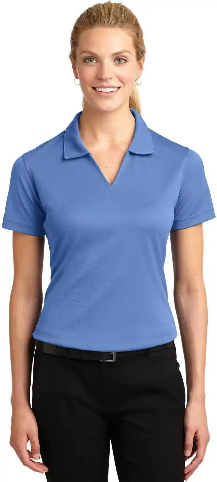 Sport-tek L469 Ladies Dri-mesh V-neck Polo - Blueberry