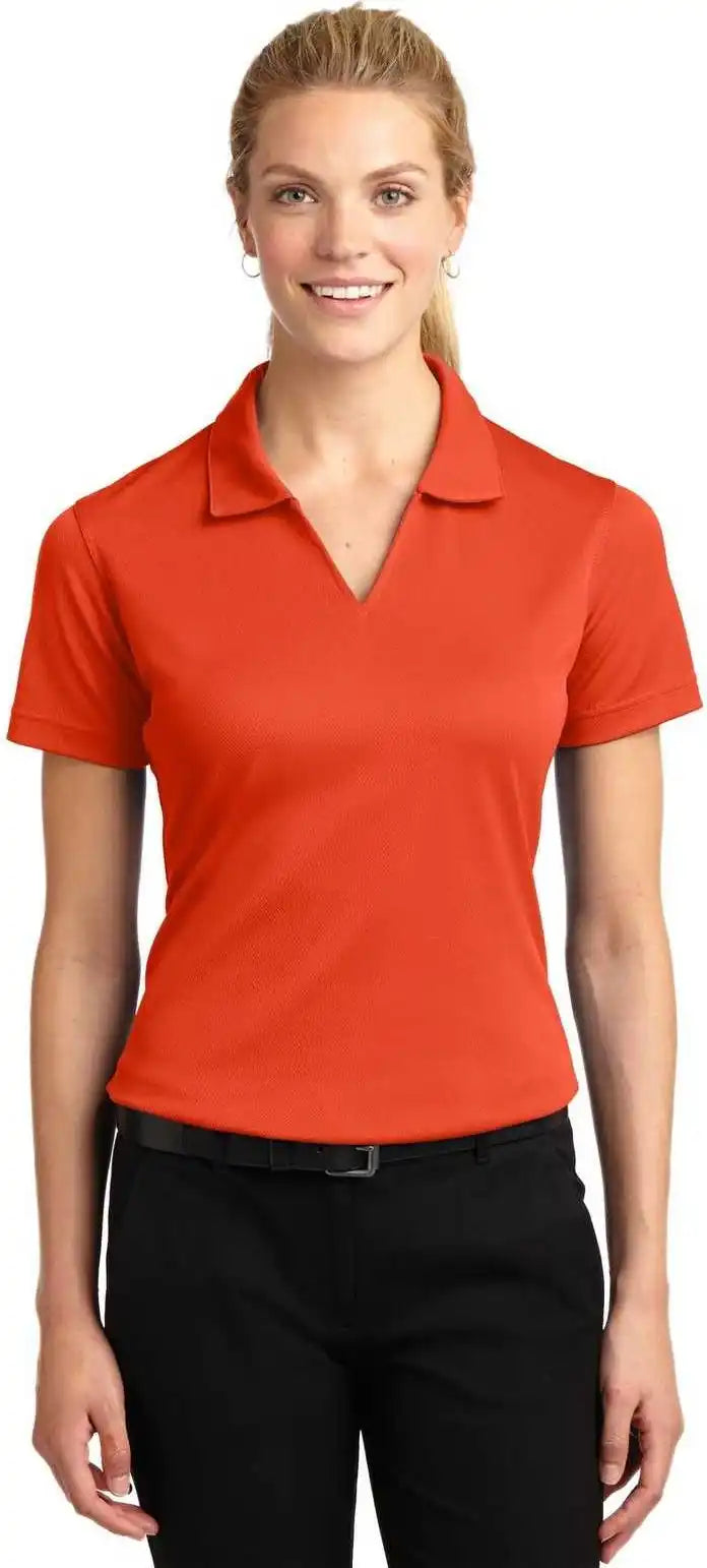 Sport-tek L469 Ladies Dri-mesh V-neck Polo - Bright Orange