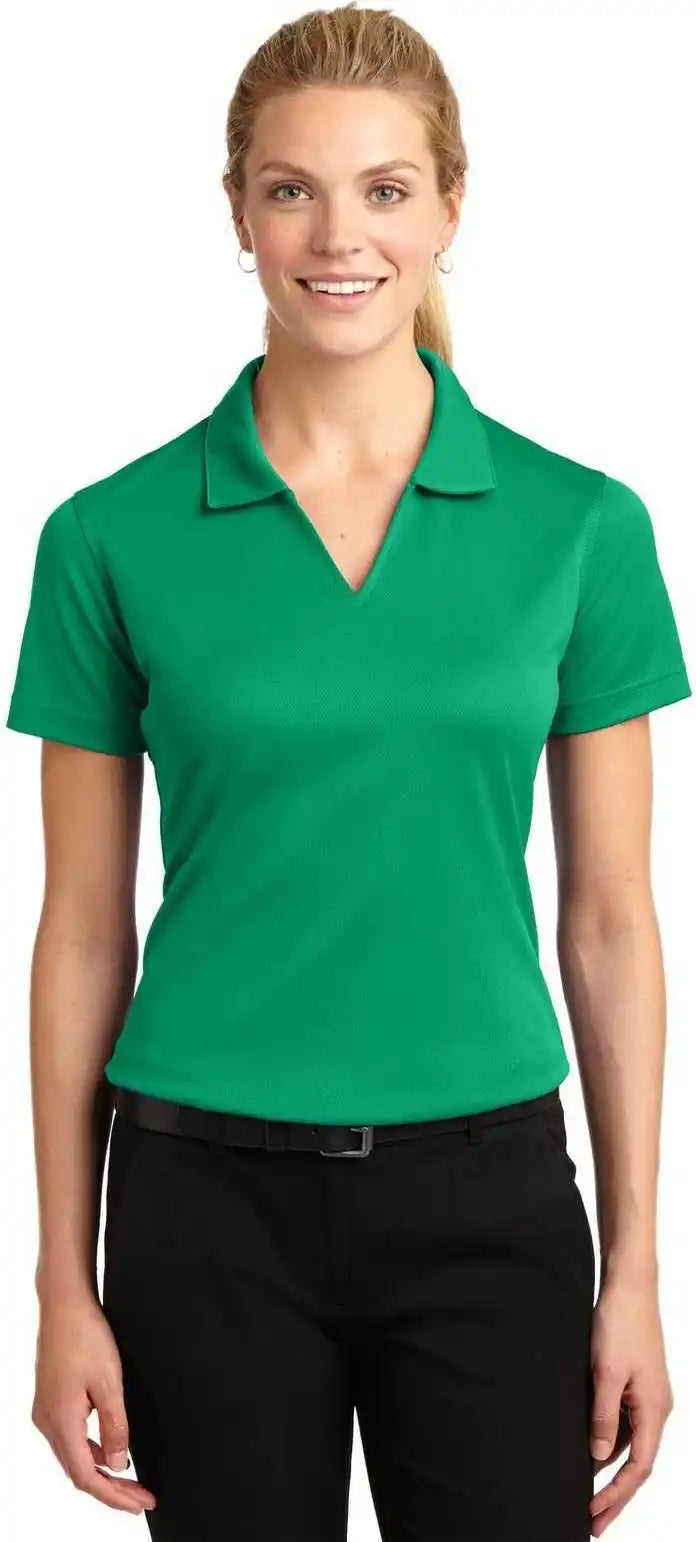 Sport-tek L469 Ladies Dri-mesh V-neck Polo - Kelly Green