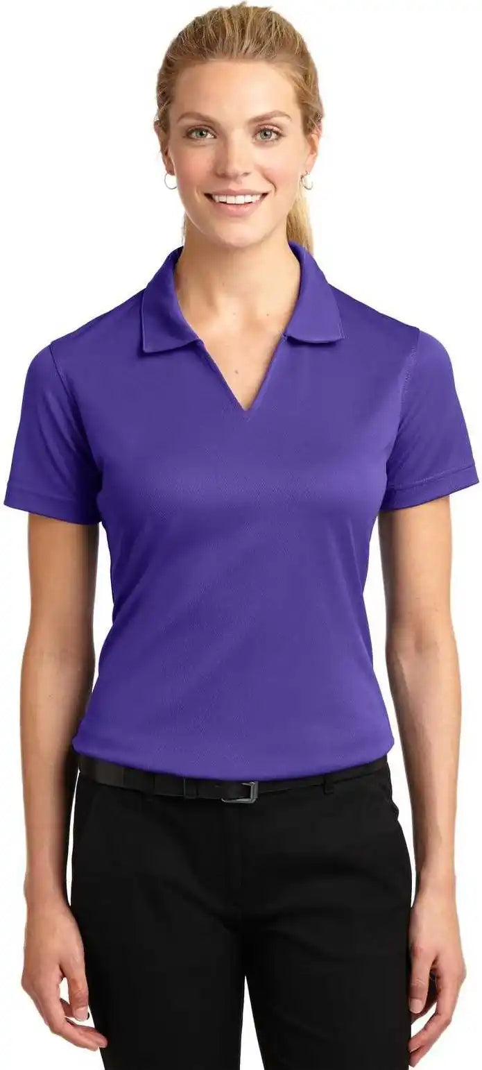 Sport-tek L469 Ladies Dri-mesh V-neck Polo - Purple