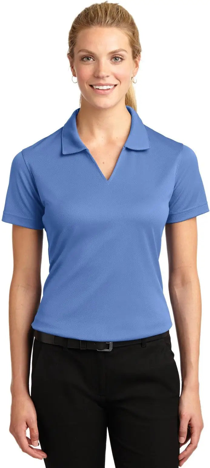 Sport-tek L469 Women’s Dri-mesh V-neck Polo - Blueberry