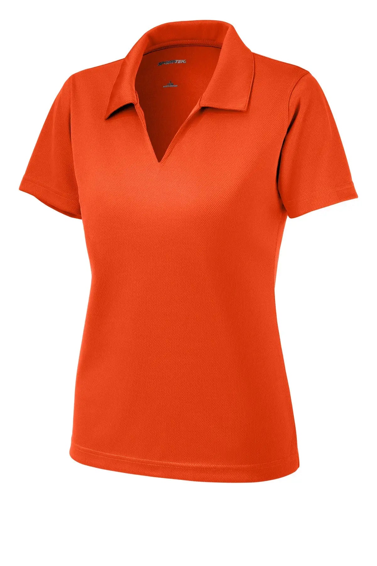 Sport-tek L469 Women’s Dri-mesh V-neck Polo - Bright Orange