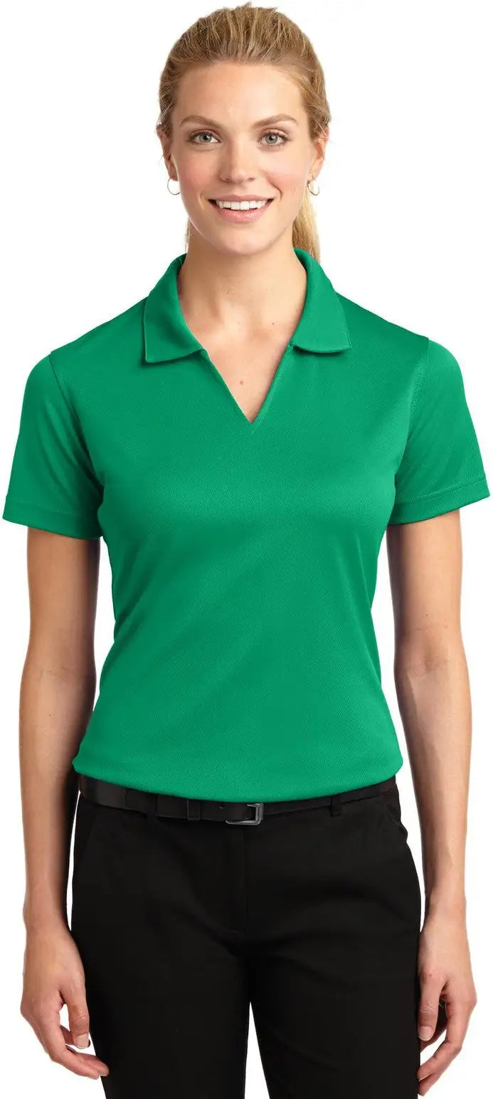 Sport-tek L469 Women’s Dri-mesh V-neck Polo - Kelly Green - Ladies Xs