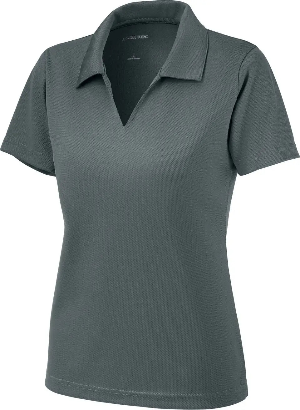 Sport-tek L469 Women’s Dri-mesh V-neck Polo - Steel