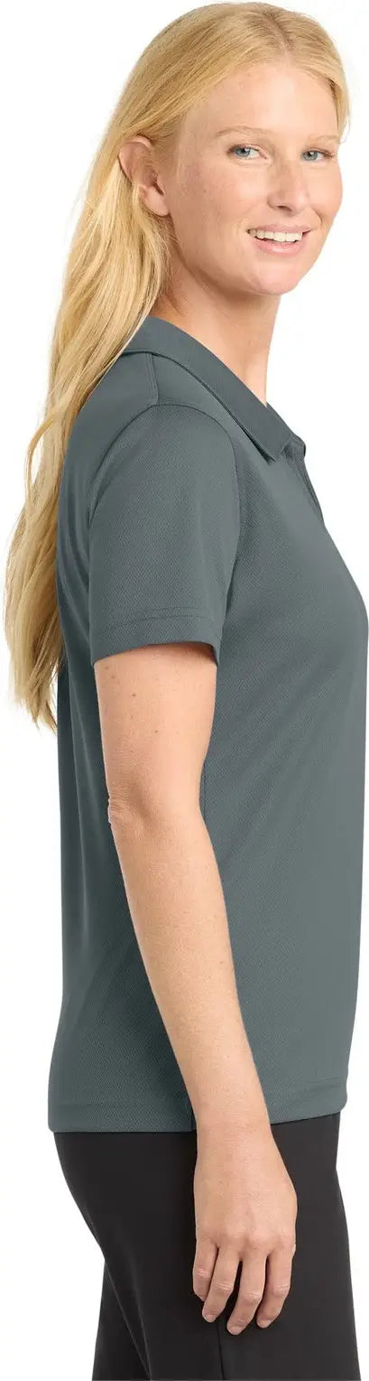 Sport-tek L469 Women’s Dri-mesh V-neck Polo - Steel