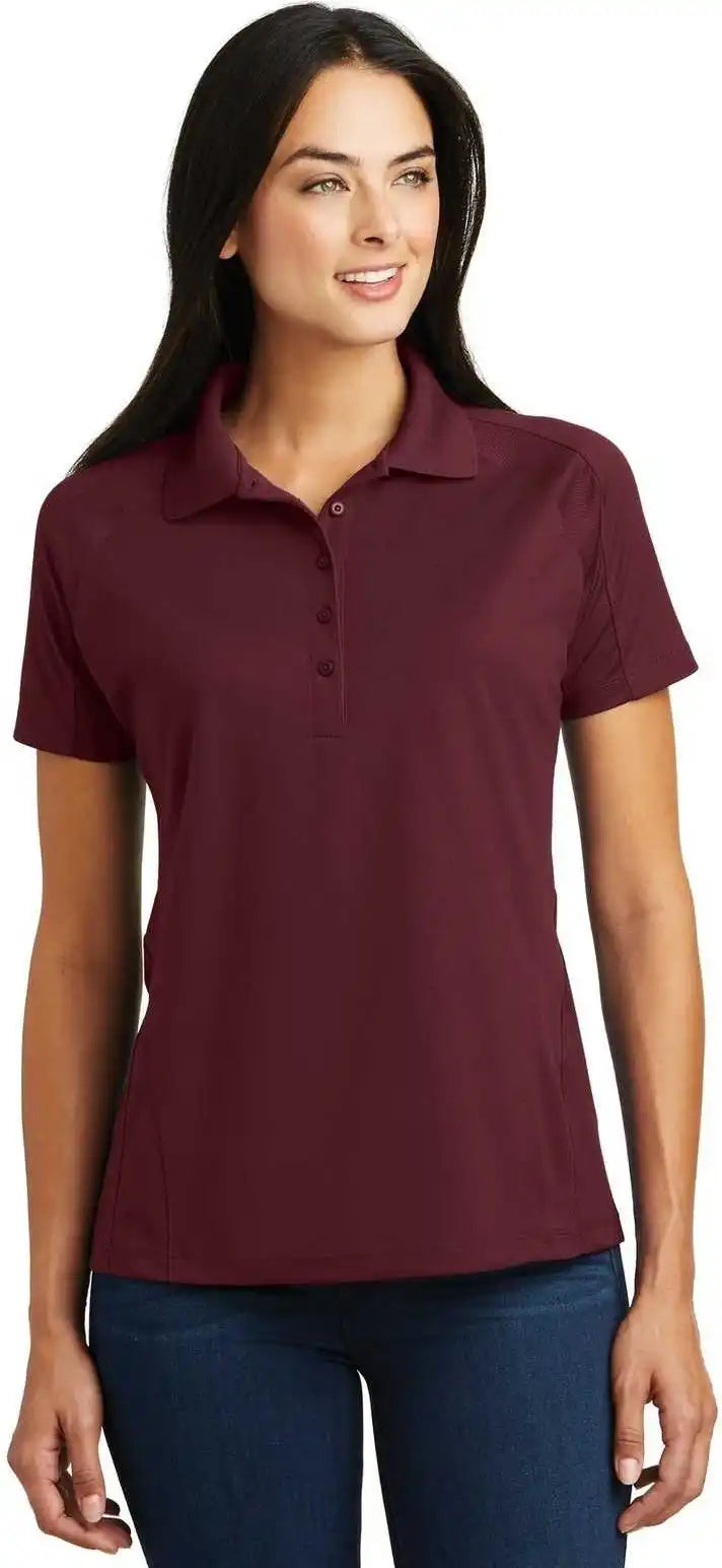 Sport Tek L474 Ladies Dri Mesh Pro Polo Maroon