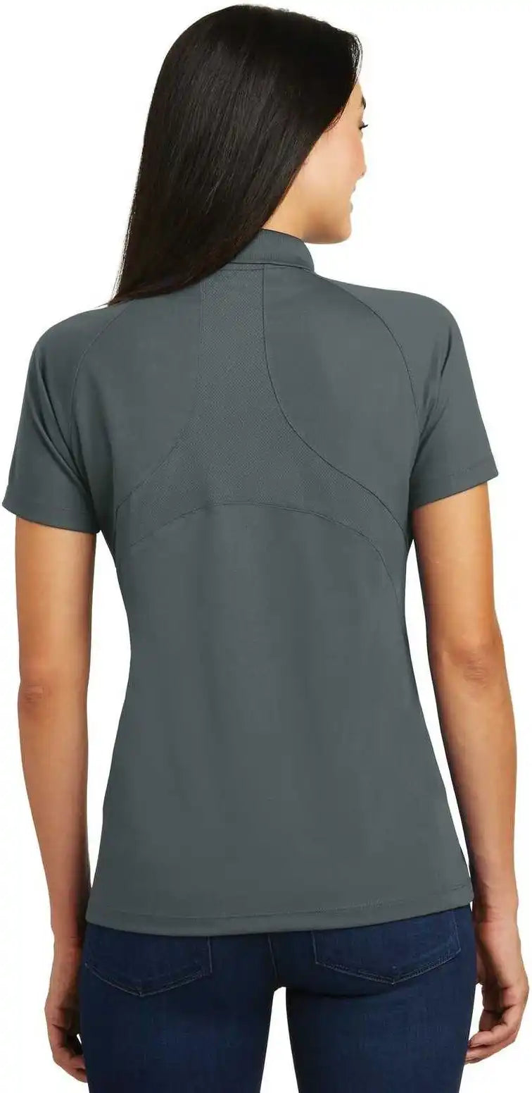 Sport Tek L474 Ladies Dri Mesh Pro Polo Steel