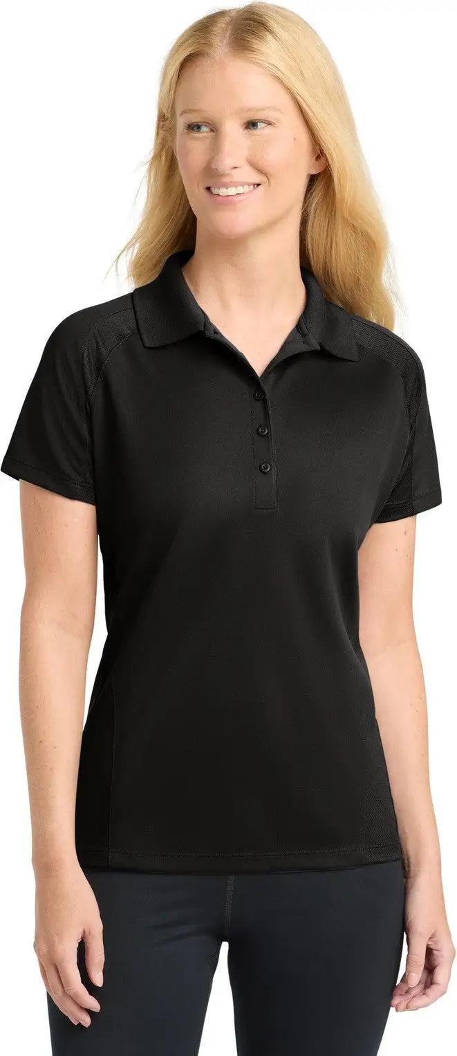 Sport-tek L474 Women’s Dri-mesh Pro Polo - Black