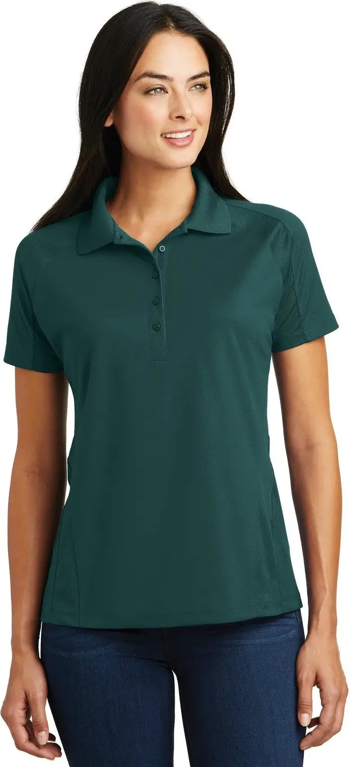 Sport-tek L474 Women’s Dri-mesh Pro Polo - Dark Green - Ladies Xs