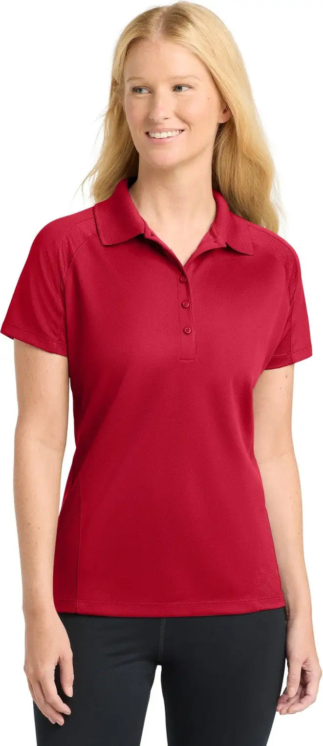 Sport-tek L474 Women’s Dri-mesh Pro Polo - Engine Red