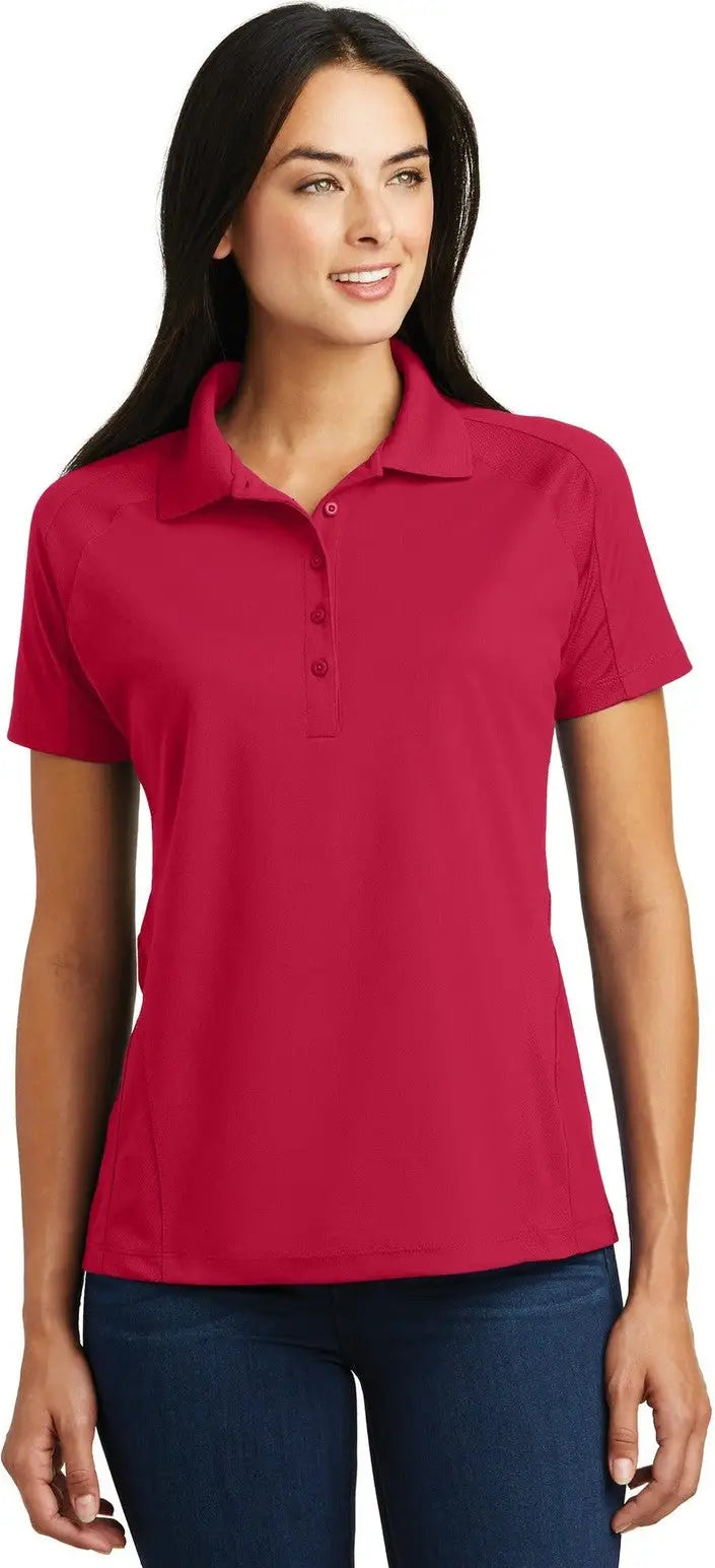 Sport-tek L474 Women’s Dri-mesh Pro Polo - Engine Red - Ladies Xs
