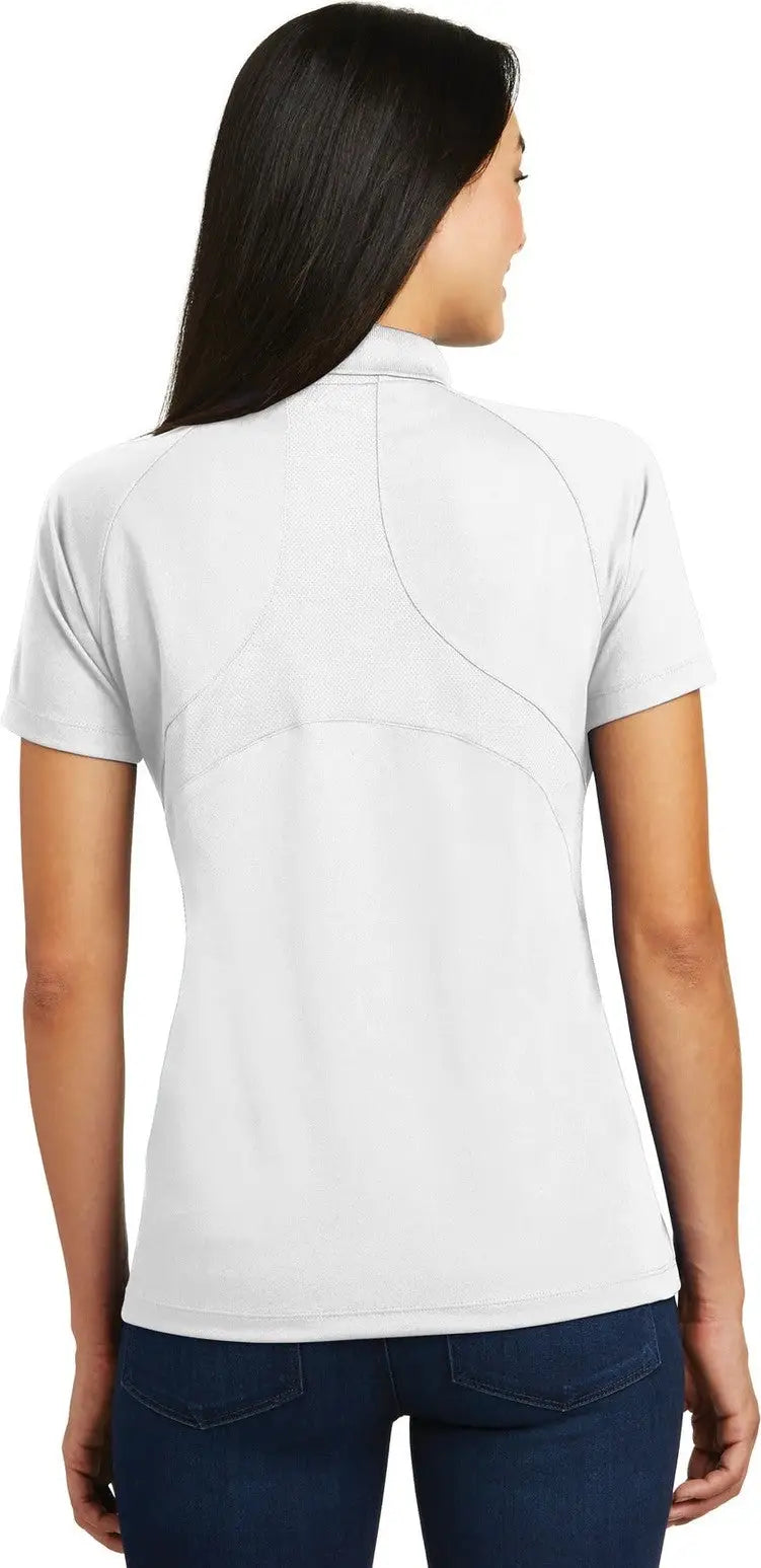 Sport-tek L474 Women’s Dri-mesh Pro Polo - White