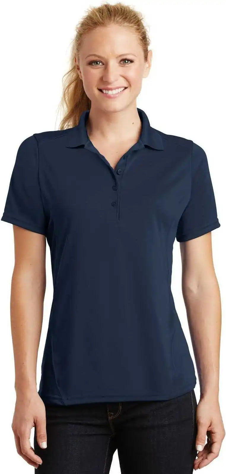 Sport-tek L475 Ladies Dry Zone Raglan Accent Polo - True Navy