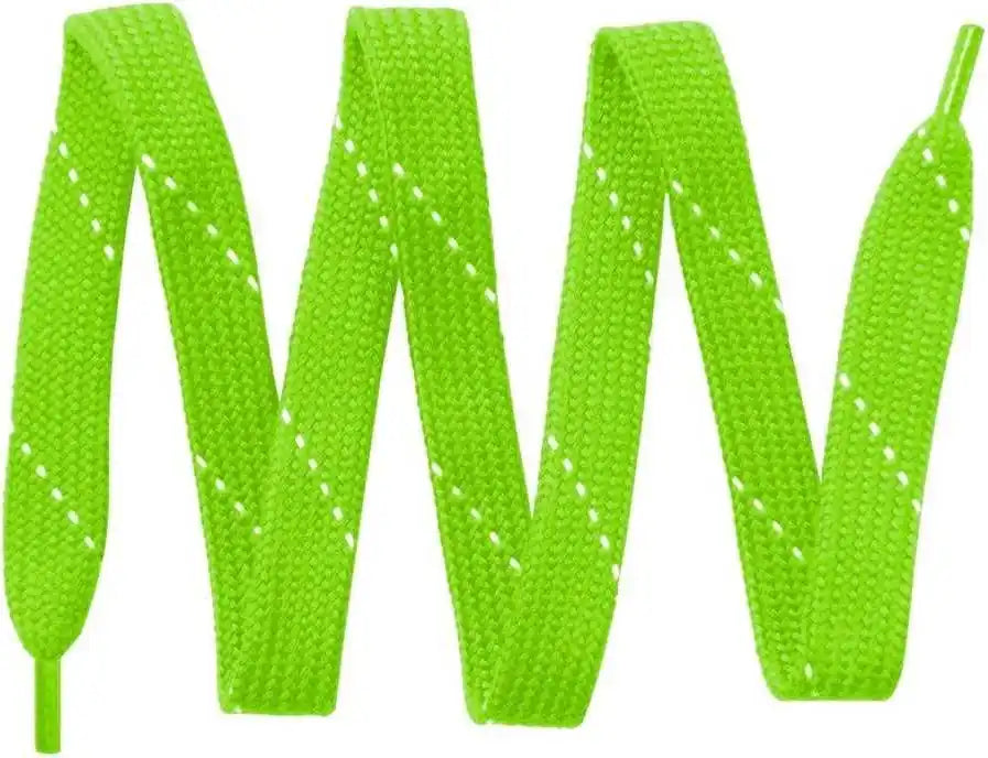 Sport-tek Lace Laces - Neon Green White - 32’’