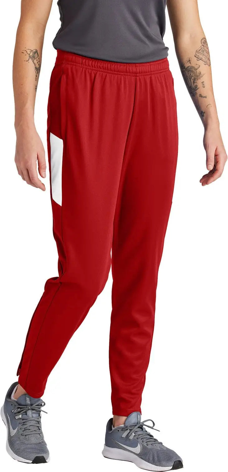 Sport-tek Lpst800 Women’s Travel Pant - Deep Red White - Red/ / Ladies Xs