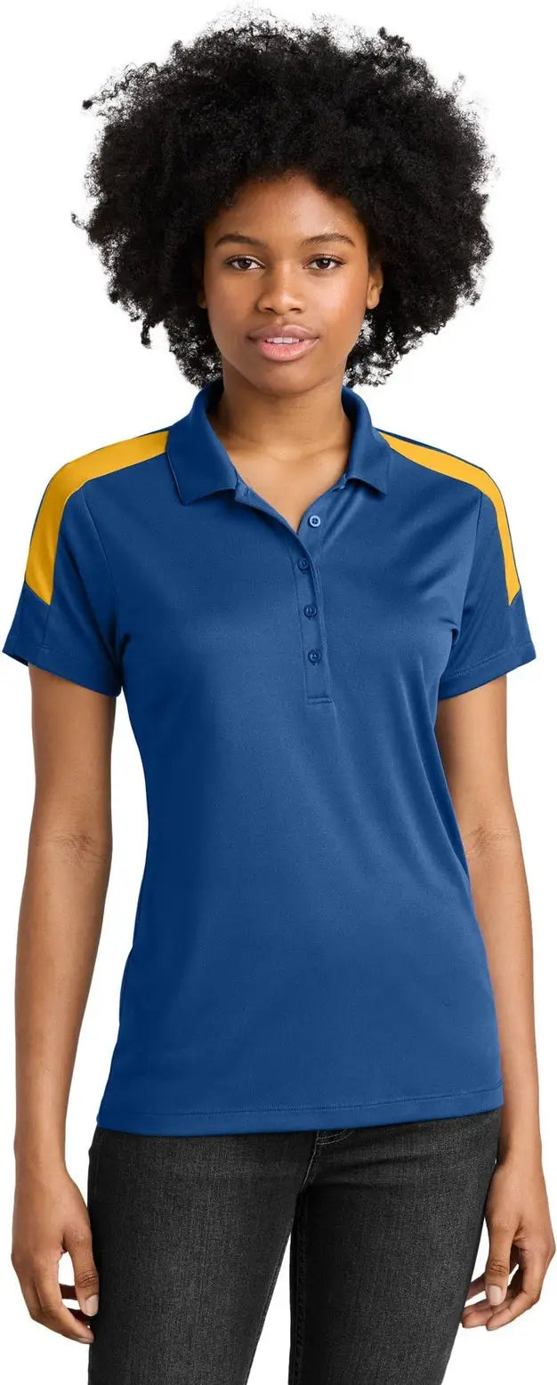 Sport-tek Lst104 Women’s Competitor United Polo - Royal Gold - Royal/ / Ladies Xs