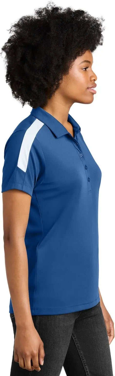 Sport-tek Lst104 Women’s Competitor United Polo - Royal White