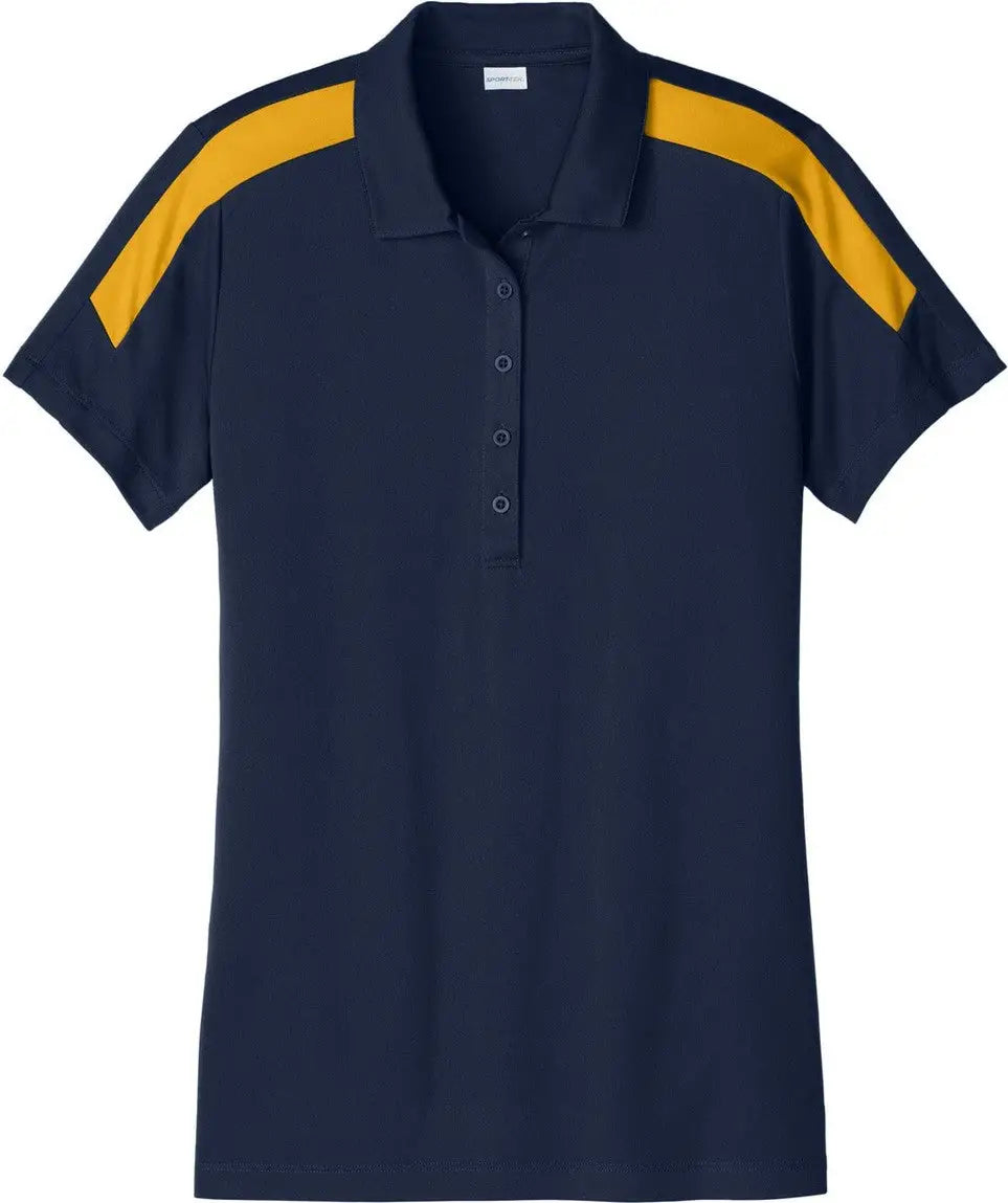 Sport-tek Lst104 Women’s Competitor United Polo - True Navy Gold