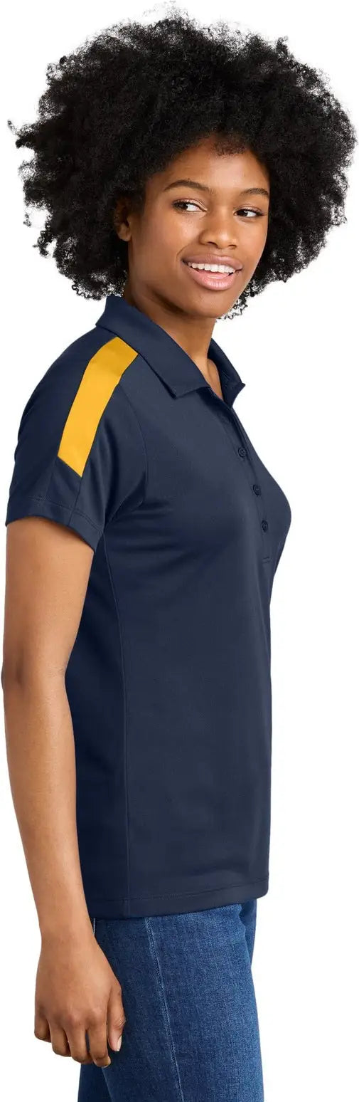Sport-tek Lst104 Women’s Competitor United Polo - True Navy Gold