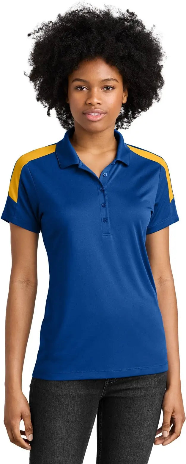 Sport-tek Lst104 Women’s Competitor United Polo - True Royal Gold