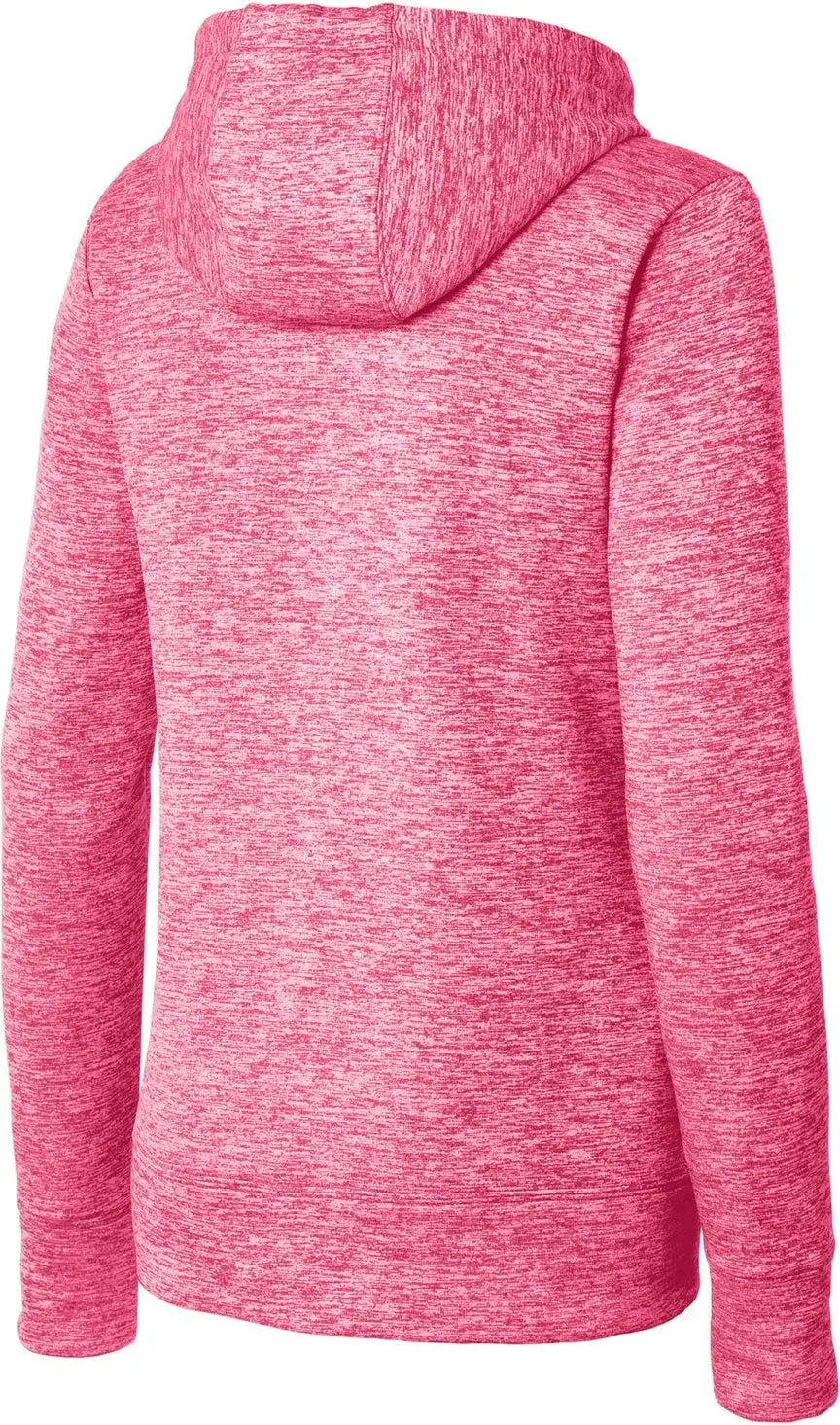 Sport-tek Lst225 Women’s Posicharge Electric Heather Fleece Hooded Pullover - Power Pink