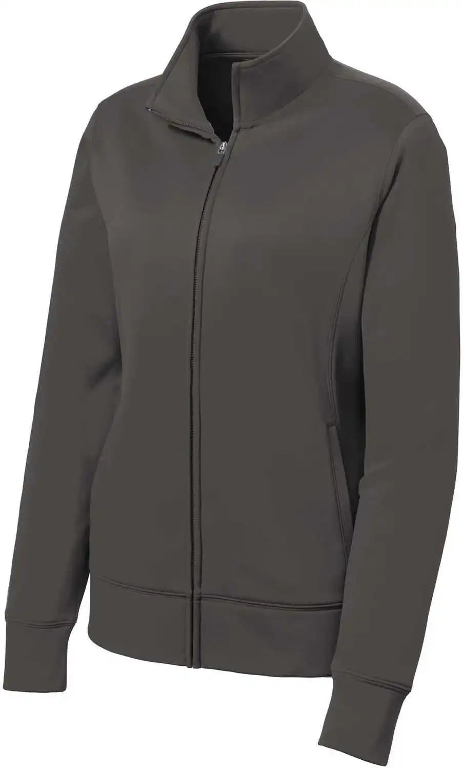 Sport-tek Lst241 Women’s Sport-wick Fleece Full-zip Jacket - Iron Grey