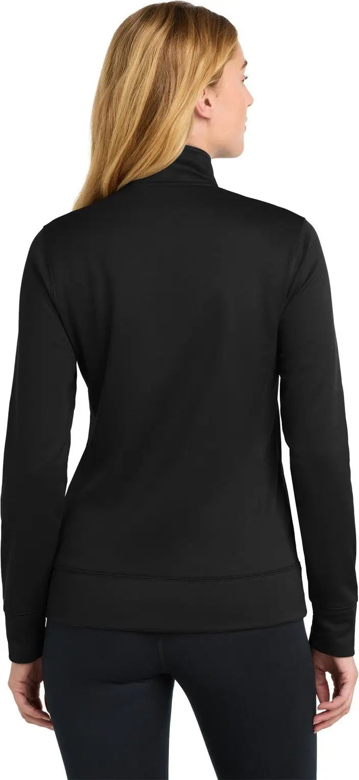 Sport-tek Lst241 Women’s Sport-wick Fleece Full-zip Jacket - Black