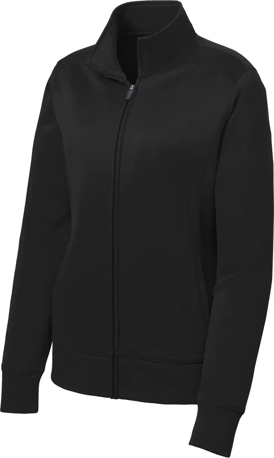 Sport-tek Lst241 Women’s Sport-wick Fleece Full-zip Jacket - Black