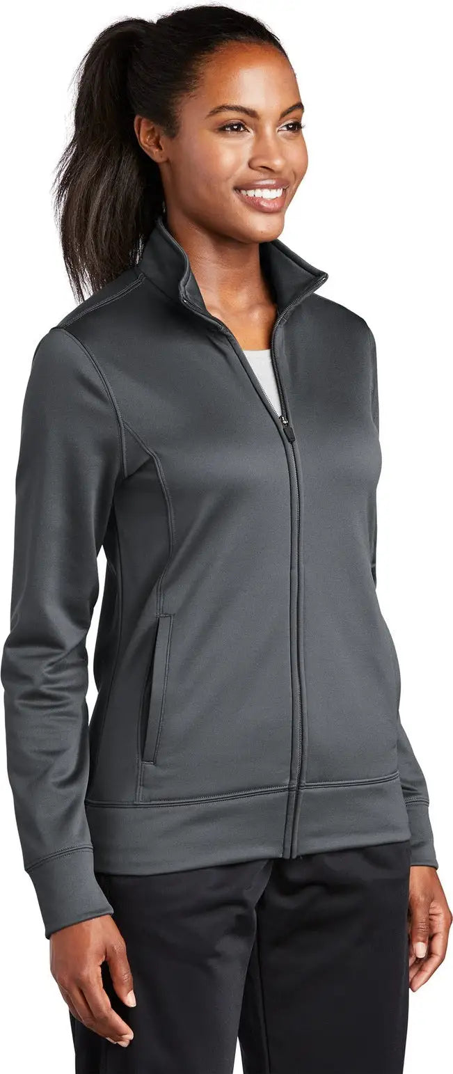 Sport-tek Lst241 Women’s Sport-wick Fleece Full-zip Jacket - Dark Smoke Gray
