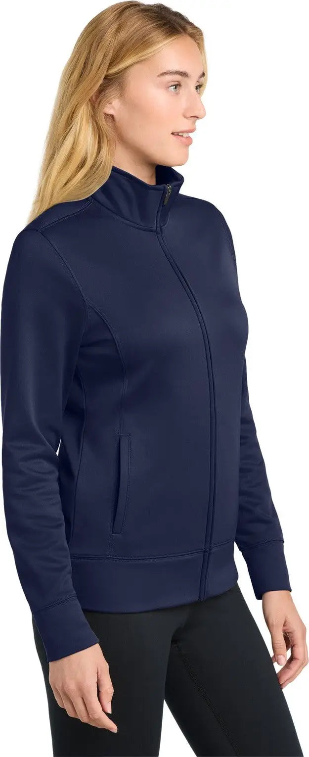 Sport-tek Lst241 Women’s Sport-wick Fleece Full-zip Jacket - Navy