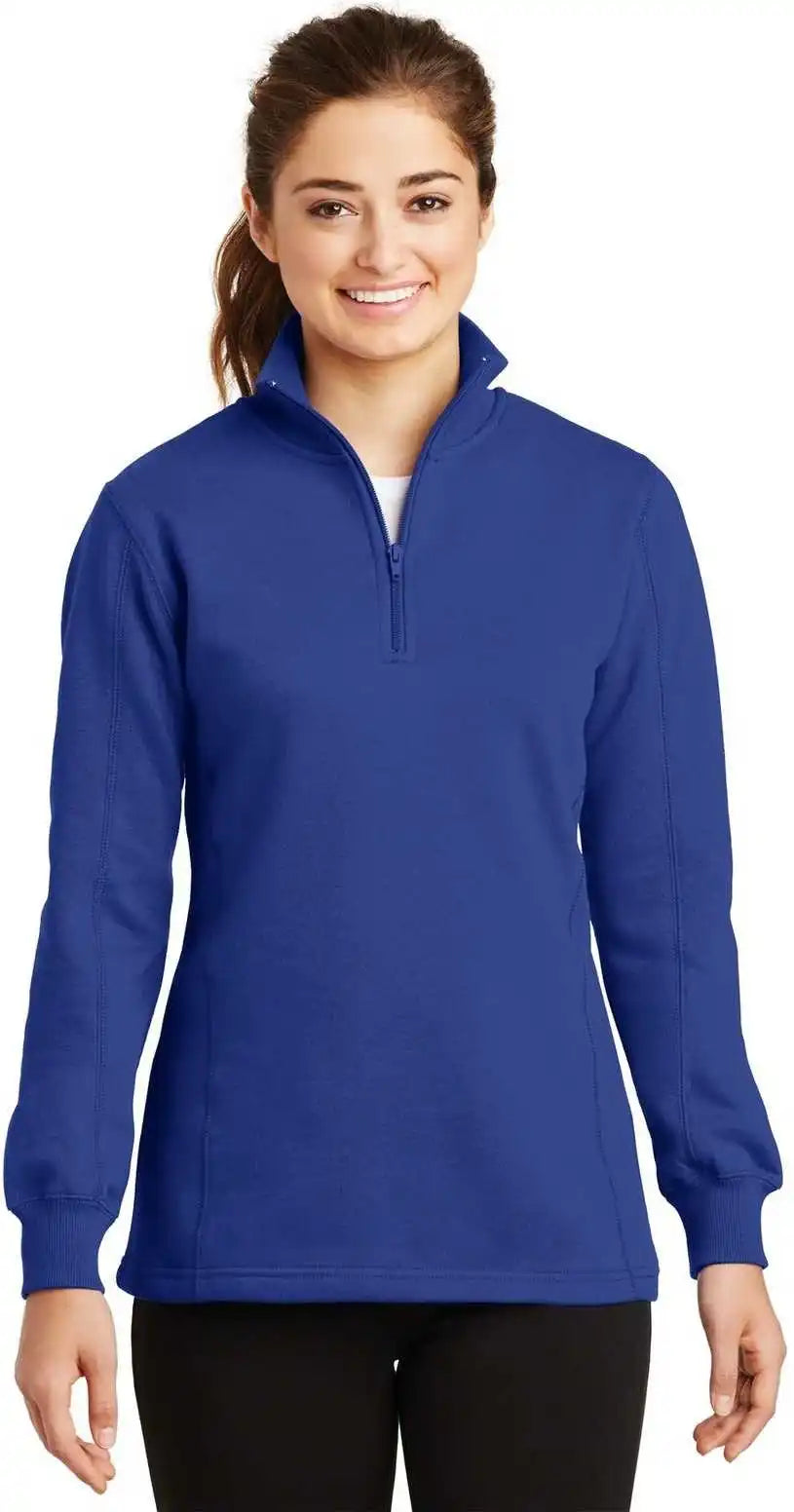 Sport Tek Lst253 Ladies 1/4 Zip Sweatshirt True Royal