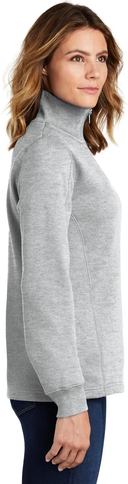 Sport-tek Lst253 Women’s 1/4-zip Sweatshirt - Athletic Heather