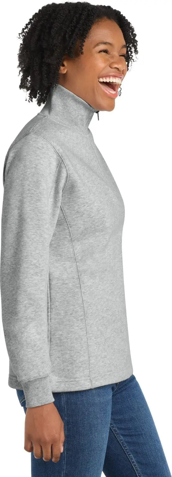 Sport-tek Lst253 Women’s 1/4-zip Sweatshirt - Athletic Heather