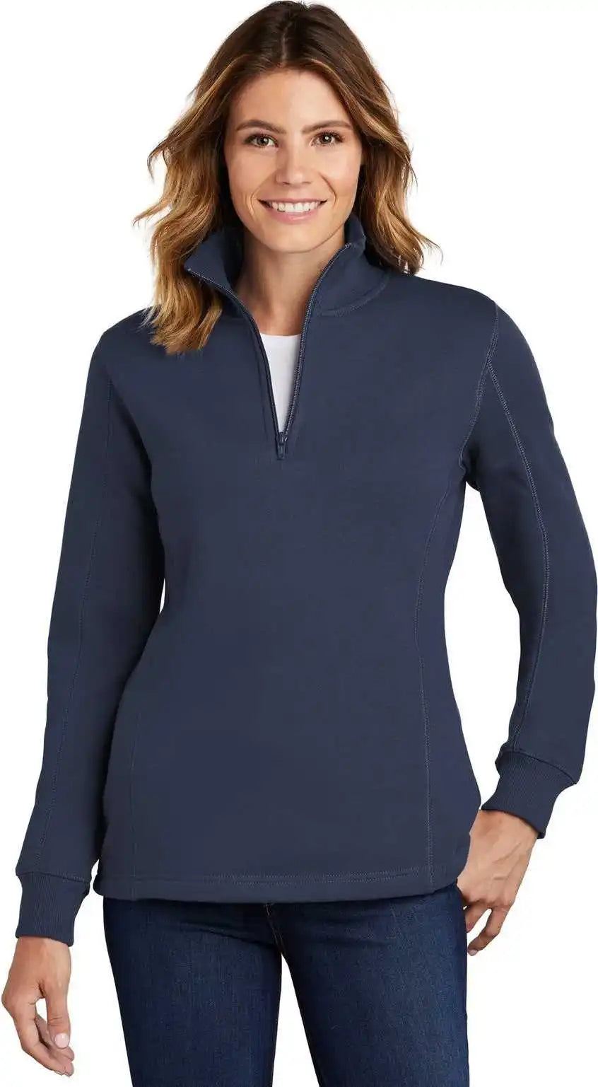 Sport-tek Lst253 Women’s 1/4-zip Sweatshirt - True Navy