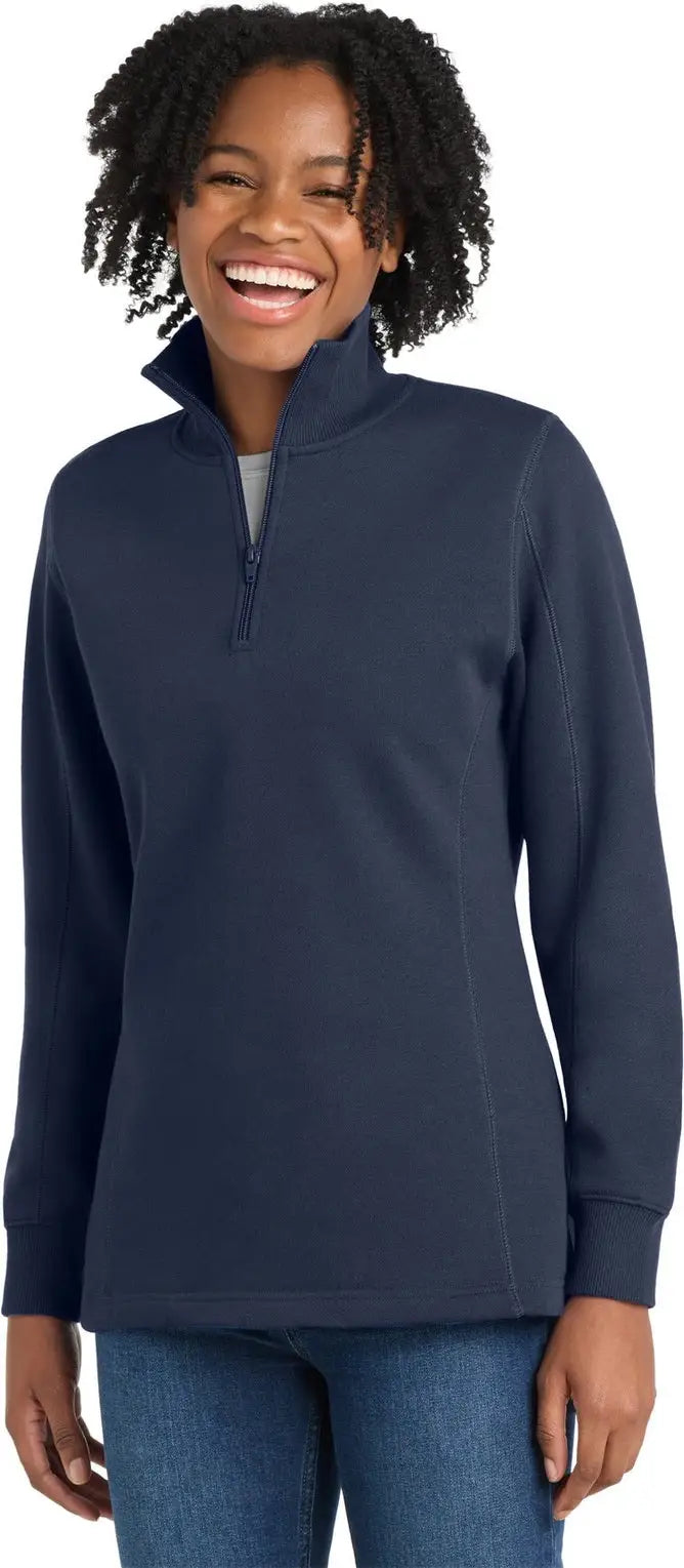 Sport-tek Lst253 Women’s 1/4-zip Sweatshirt - True Navy