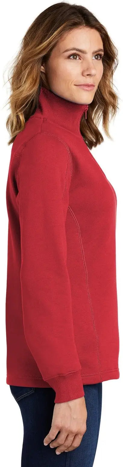 Sport-tek Lst253 Women’s 1/4-zip Sweatshirt - True Red