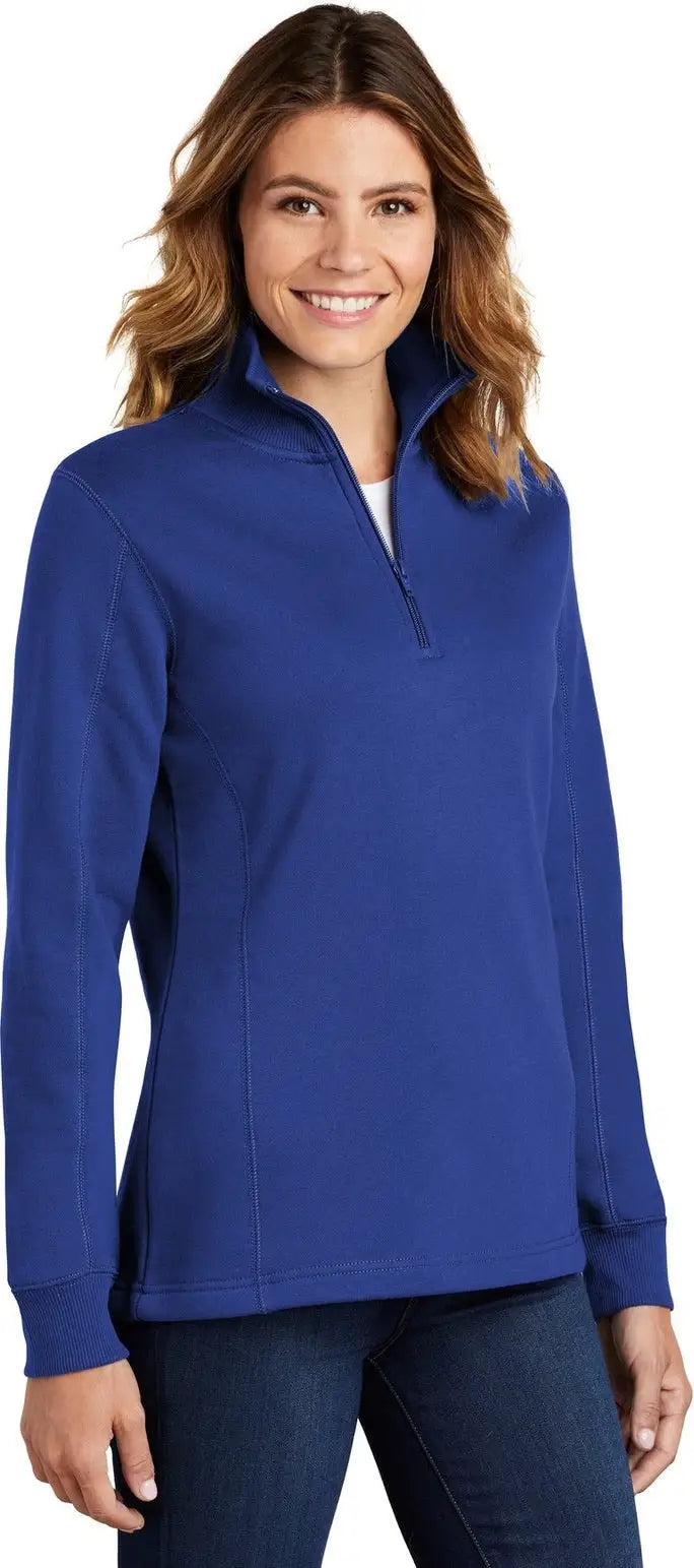 Sport-tek Lst253 Women’s 1/4-zip Sweatshirt - True Royal