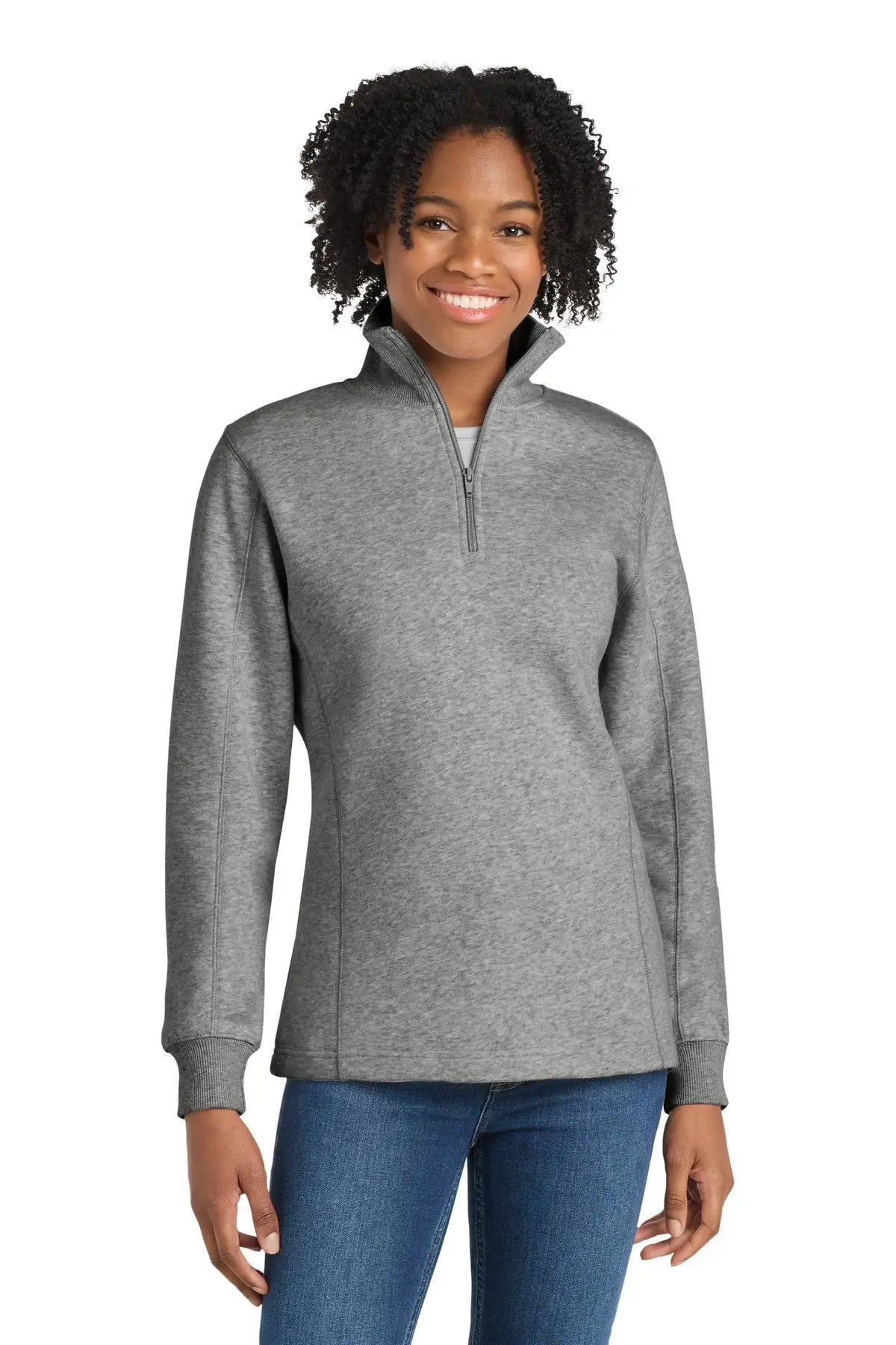Sport-tek Lst253 Women’s 1/4-zip Sweatshirt - Vintage Heather