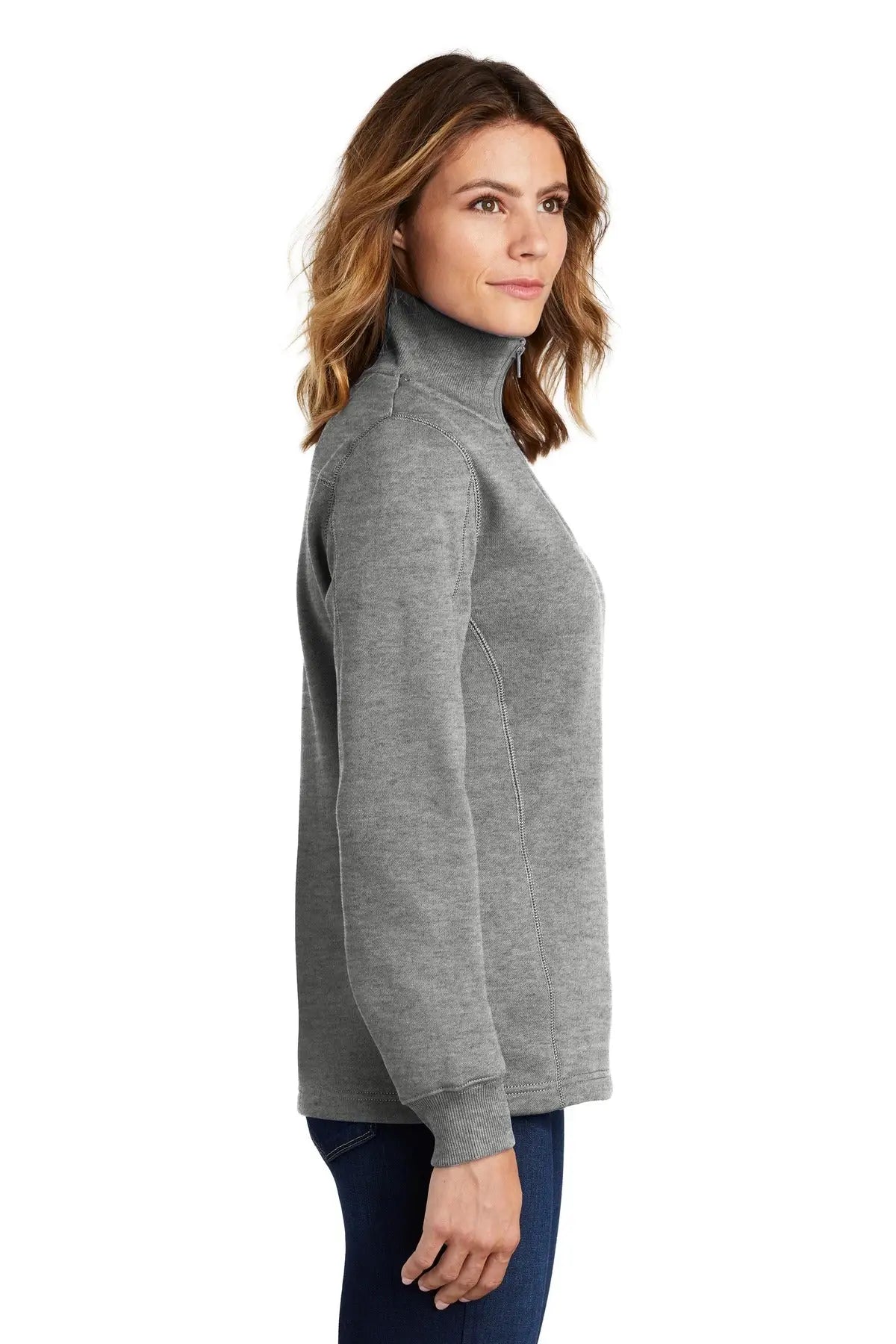 Sport-tek Lst253 Women’s 1/4-zip Sweatshirt - Vintage Heather